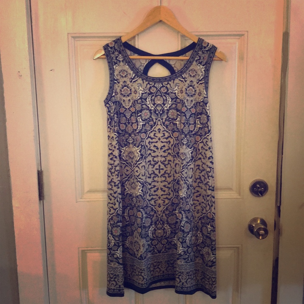 NEW blue print dress (with tags)